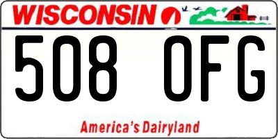 WI license plate 508OFG