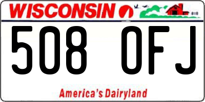 WI license plate 508OFJ