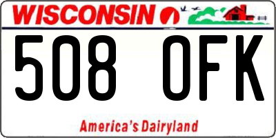 WI license plate 508OFK
