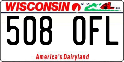 WI license plate 508OFL