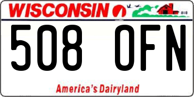WI license plate 508OFN