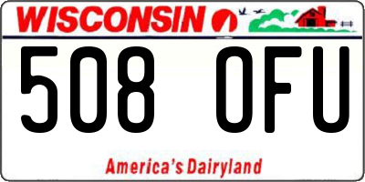 WI license plate 508OFU