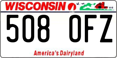 WI license plate 508OFZ