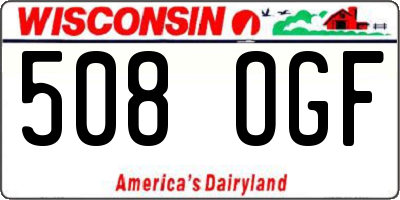 WI license plate 508OGF