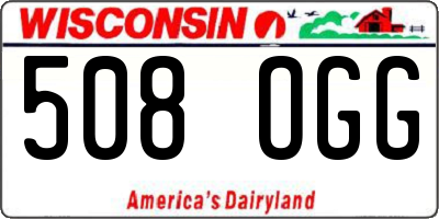 WI license plate 508OGG