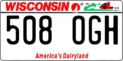 WI license plate 508OGH