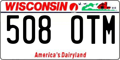 WI license plate 508OTM