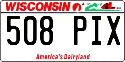 WI license plate 508PIX
