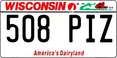 WI license plate 508PIZ