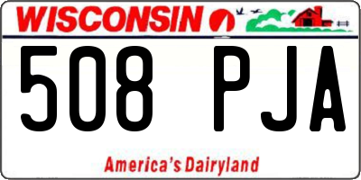 WI license plate 508PJA