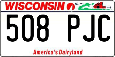 WI license plate 508PJC