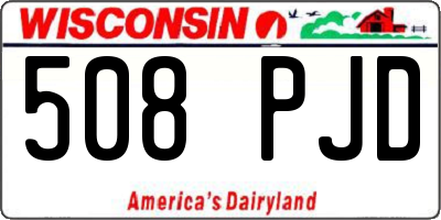 WI license plate 508PJD
