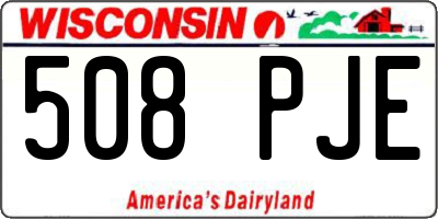 WI license plate 508PJE
