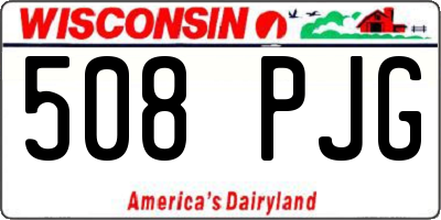 WI license plate 508PJG