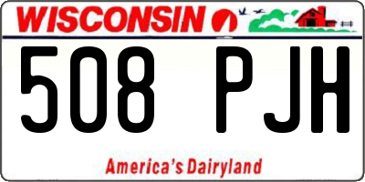 WI license plate 508PJH