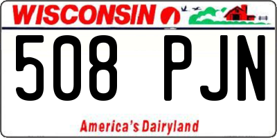 WI license plate 508PJN