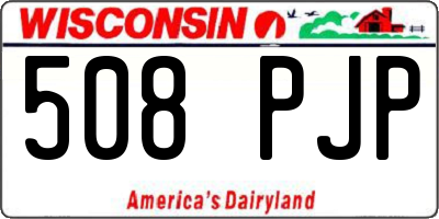 WI license plate 508PJP