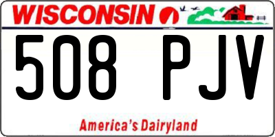 WI license plate 508PJV