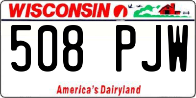 WI license plate 508PJW