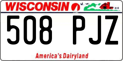 WI license plate 508PJZ