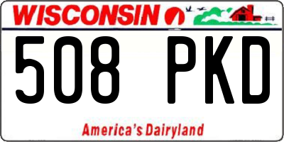 WI license plate 508PKD