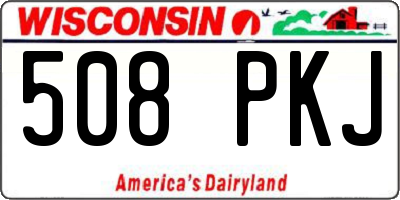 WI license plate 508PKJ