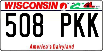 WI license plate 508PKK