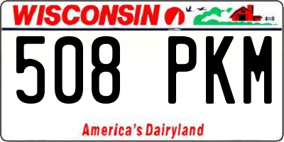 WI license plate 508PKM