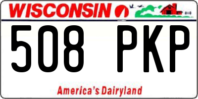 WI license plate 508PKP