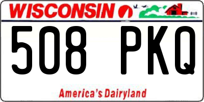 WI license plate 508PKQ