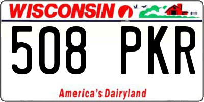 WI license plate 508PKR