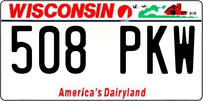 WI license plate 508PKW