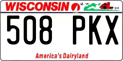 WI license plate 508PKX