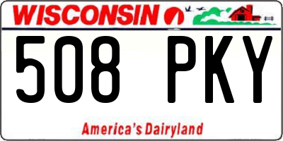 WI license plate 508PKY