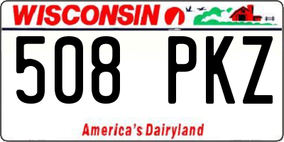 WI license plate 508PKZ