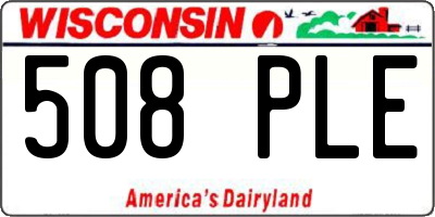 WI license plate 508PLE