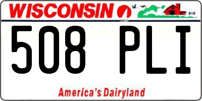 WI license plate 508PLI