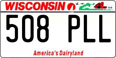 WI license plate 508PLL