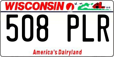 WI license plate 508PLR