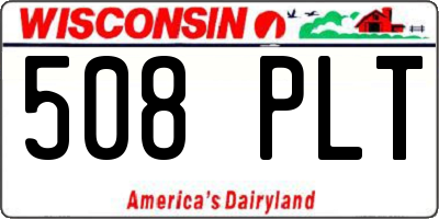 WI license plate 508PLT