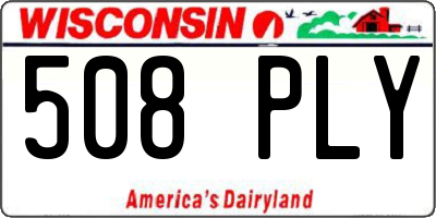 WI license plate 508PLY