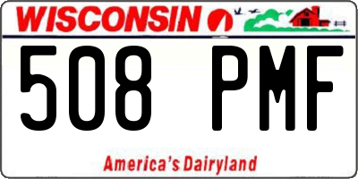 WI license plate 508PMF