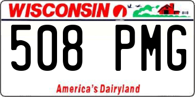 WI license plate 508PMG