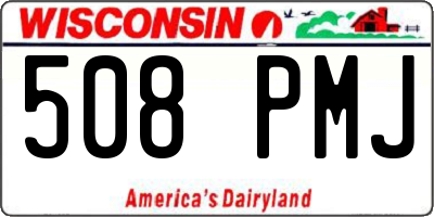 WI license plate 508PMJ