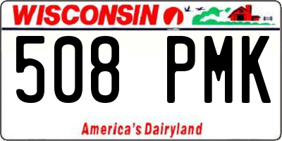 WI license plate 508PMK