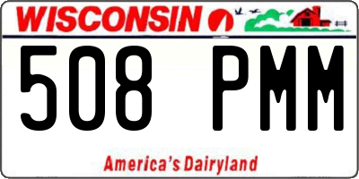 WI license plate 508PMM