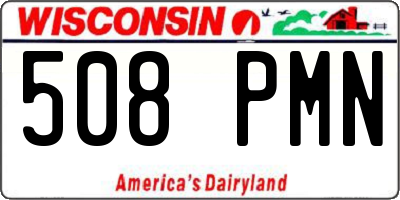 WI license plate 508PMN