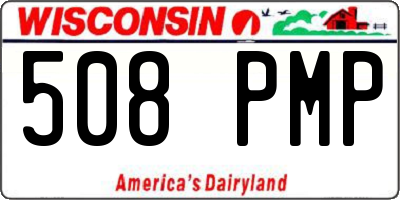 WI license plate 508PMP