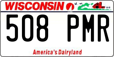 WI license plate 508PMR