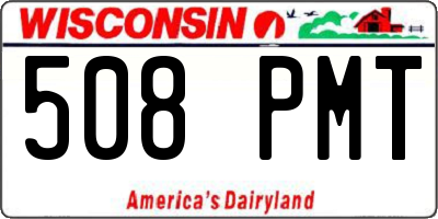 WI license plate 508PMT